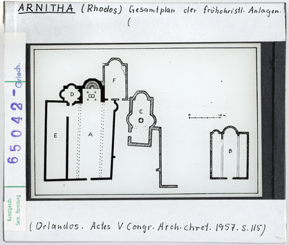 Vorschaubild Arnitha (Rhodos): Plan der frühchristlichen Anlage 